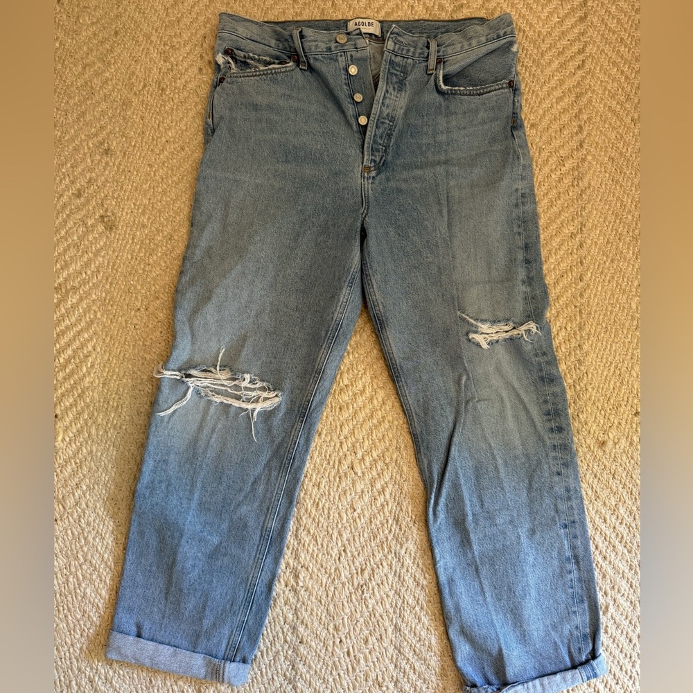 AGOLDE mid rise straight jean
